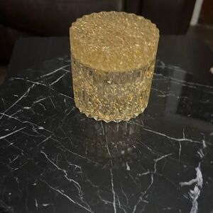 Handmade Textured Gold Decorative Container All are Unique! No two the Same
